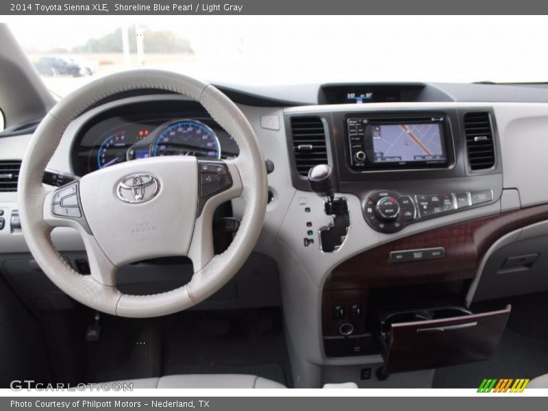 Shoreline Blue Pearl / Light Gray 2014 Toyota Sienna XLE
