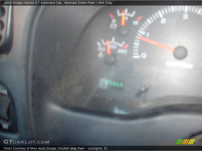 Emerald Green Pearl / Mist Gray 1999 Dodge Dakota SLT Extended Cab