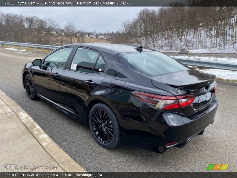 Midnight Black Metallic / Black 2021 Toyota Camry SE Nightshade AWD