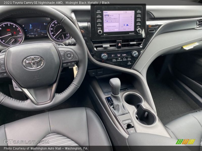 Midnight Black Metallic / Black 2021 Toyota Camry SE Nightshade AWD
