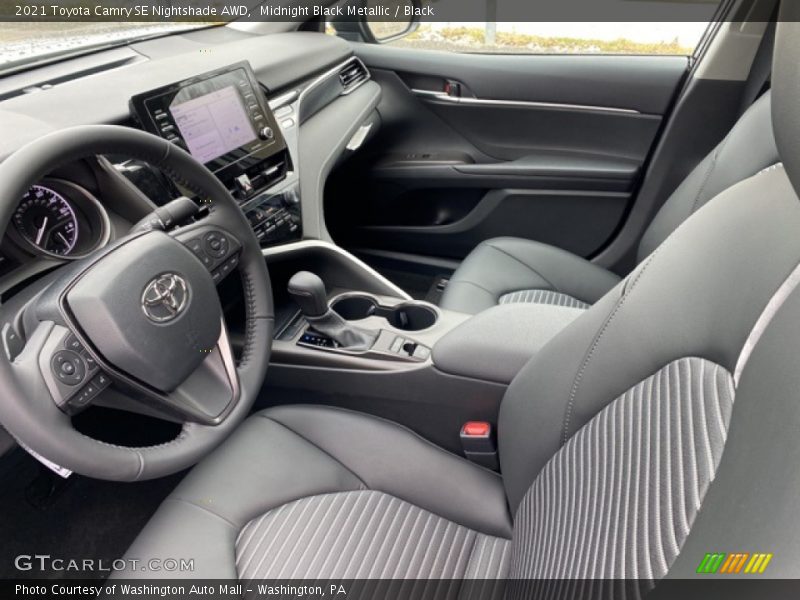 Midnight Black Metallic / Black 2021 Toyota Camry SE Nightshade AWD