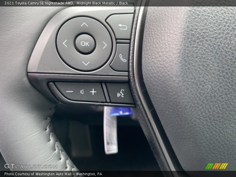 Midnight Black Metallic / Black 2021 Toyota Camry SE Nightshade AWD