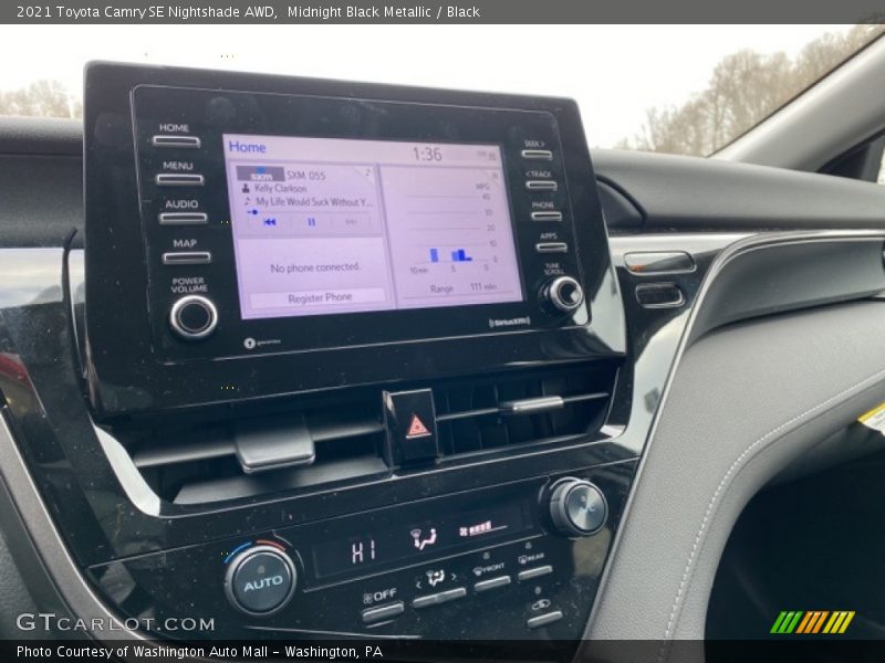 Midnight Black Metallic / Black 2021 Toyota Camry SE Nightshade AWD