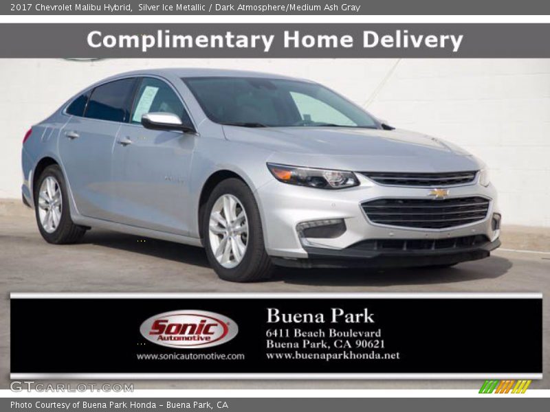 Silver Ice Metallic / Dark Atmosphere/Medium Ash Gray 2017 Chevrolet Malibu Hybrid