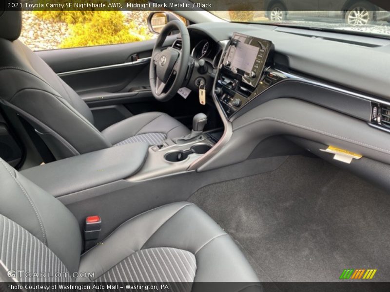 Midnight Black Metallic / Black 2021 Toyota Camry SE Nightshade AWD