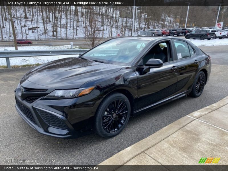 Midnight Black Metallic / Black 2021 Toyota Camry SE Nightshade AWD
