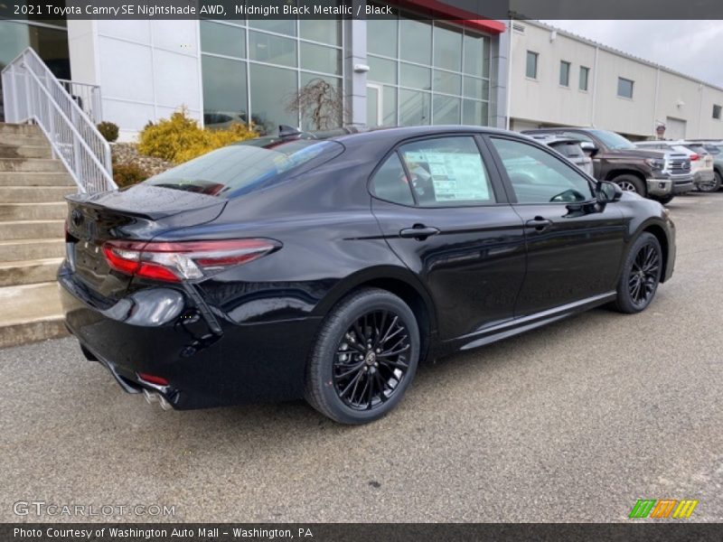 Midnight Black Metallic / Black 2021 Toyota Camry SE Nightshade AWD