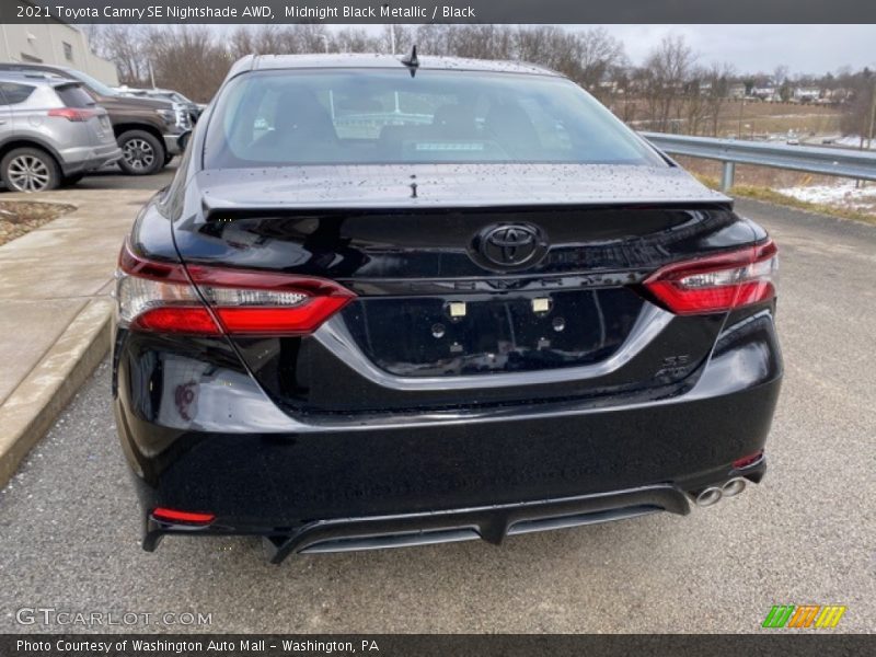 Midnight Black Metallic / Black 2021 Toyota Camry SE Nightshade AWD