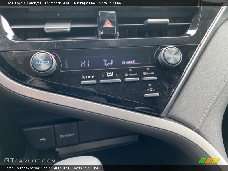 Midnight Black Metallic / Black 2021 Toyota Camry SE Nightshade AWD