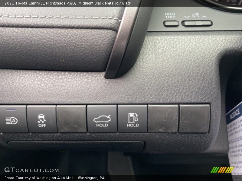 Midnight Black Metallic / Black 2021 Toyota Camry SE Nightshade AWD