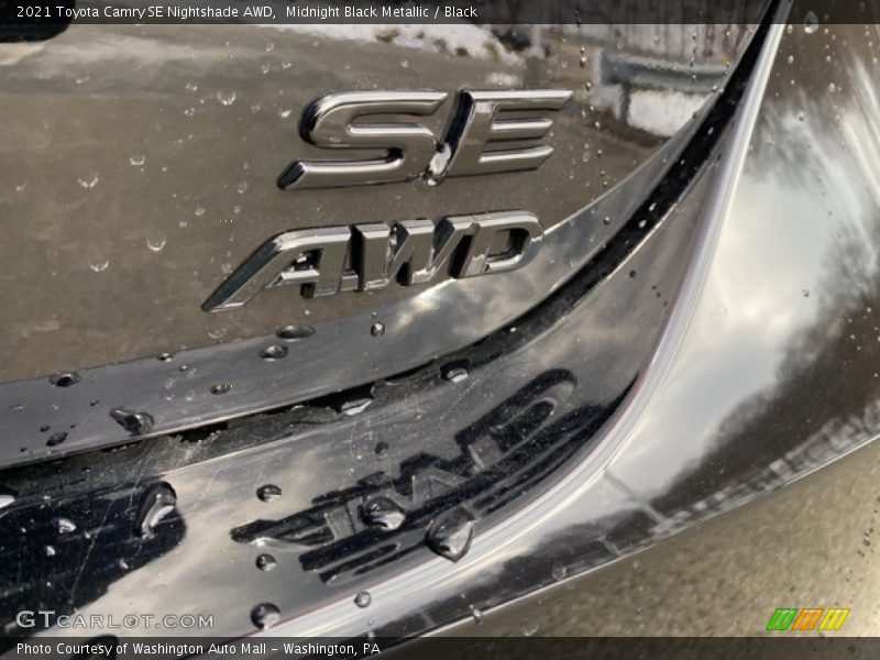 Midnight Black Metallic / Black 2021 Toyota Camry SE Nightshade AWD