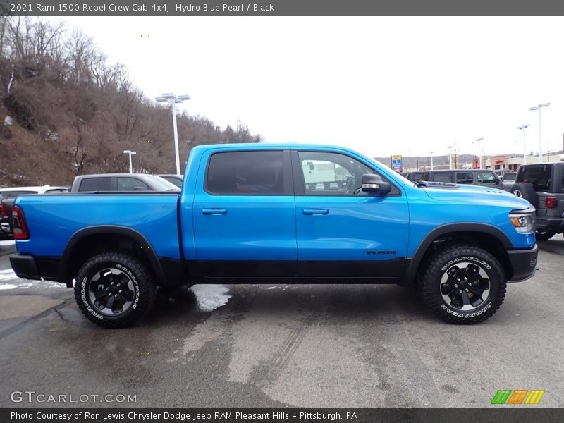 Hydro Blue Pearl / Black 2021 Ram 1500 Rebel Crew Cab 4x4