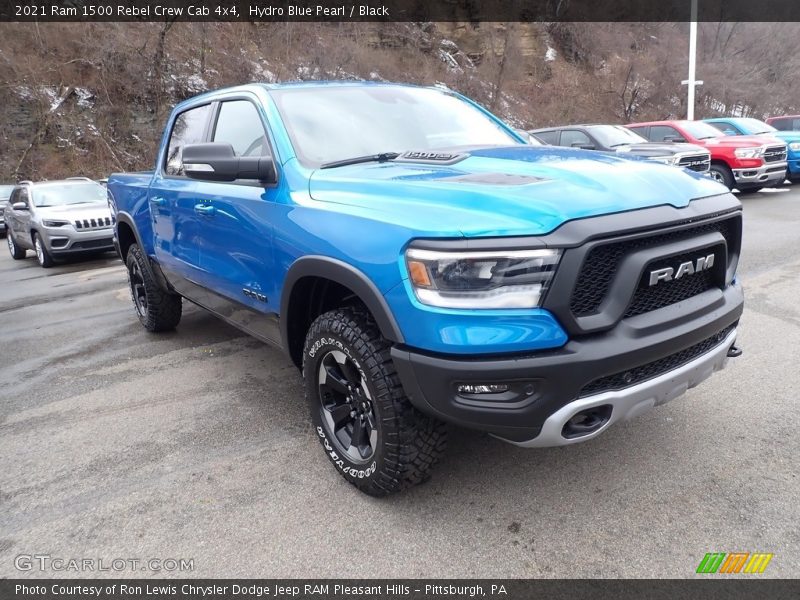 Hydro Blue Pearl / Black 2021 Ram 1500 Rebel Crew Cab 4x4