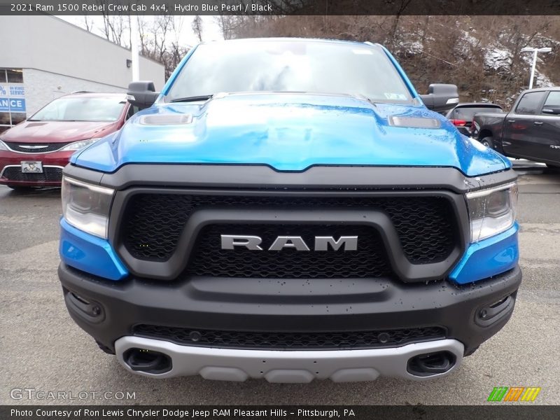 Hydro Blue Pearl / Black 2021 Ram 1500 Rebel Crew Cab 4x4