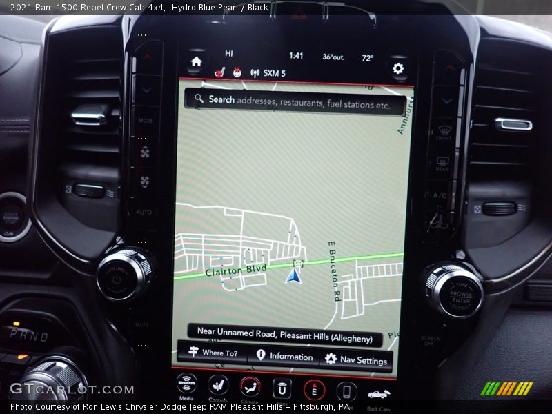 Hydro Blue Pearl / Black 2021 Ram 1500 Rebel Crew Cab 4x4