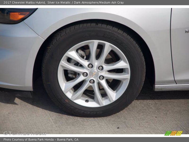 Silver Ice Metallic / Dark Atmosphere/Medium Ash Gray 2017 Chevrolet Malibu Hybrid