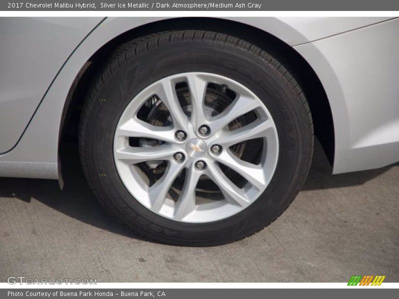 Silver Ice Metallic / Dark Atmosphere/Medium Ash Gray 2017 Chevrolet Malibu Hybrid