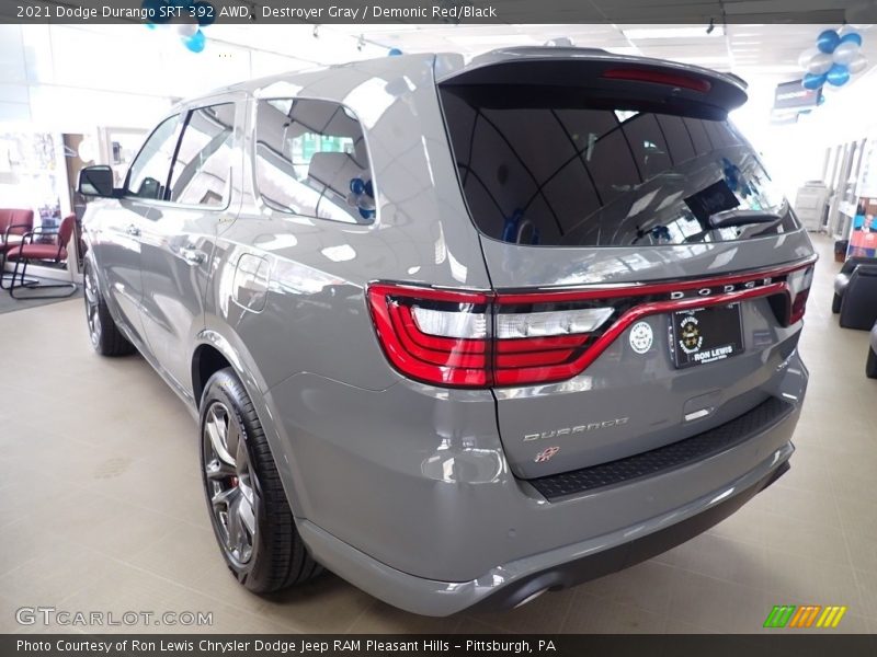 Destroyer Gray / Demonic Red/Black 2021 Dodge Durango SRT 392 AWD