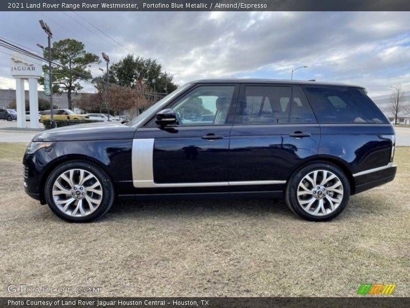 Portofino Blue Metallic / Almond/Espresso 2021 Land Rover Range Rover Westminster