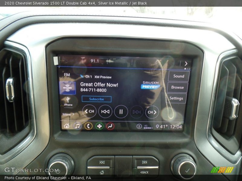 Silver Ice Metallic / Jet Black 2020 Chevrolet Silverado 1500 LT Double Cab 4x4