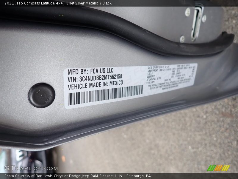 Billet Silver Metallic / Black 2021 Jeep Compass Latitude 4x4