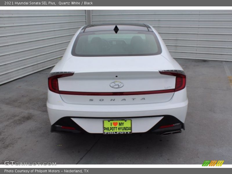 Quartz White / Black 2021 Hyundai Sonata SEL Plus