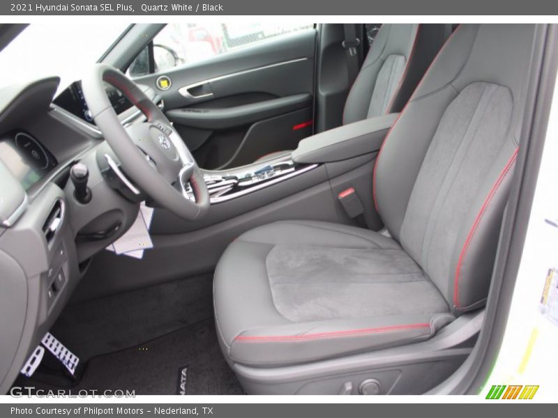Quartz White / Black 2021 Hyundai Sonata SEL Plus