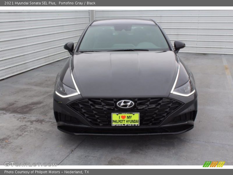 Portofino Gray / Black 2021 Hyundai Sonata SEL Plus