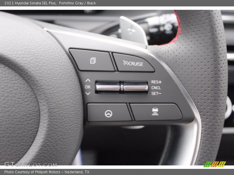 Portofino Gray / Black 2021 Hyundai Sonata SEL Plus