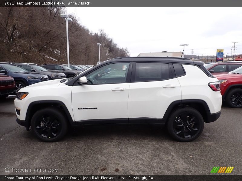 White / Black 2021 Jeep Compass Latitude 4x4