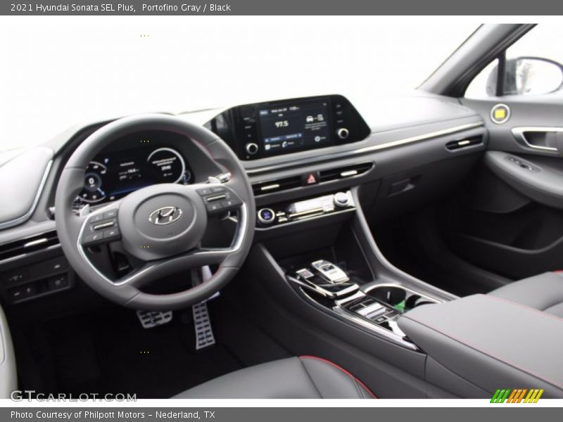 Portofino Gray / Black 2021 Hyundai Sonata SEL Plus