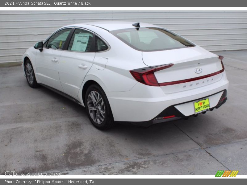 Quartz White / Black 2021 Hyundai Sonata SEL