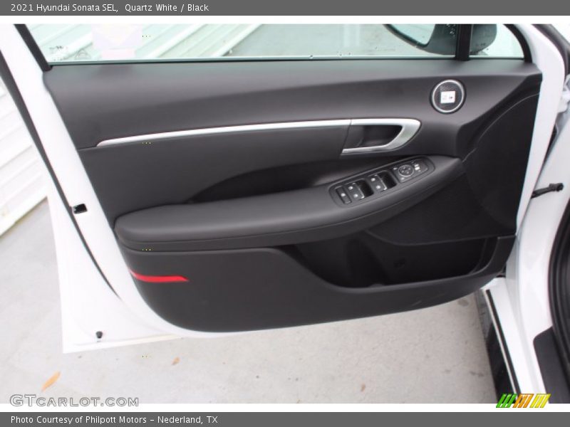Quartz White / Black 2021 Hyundai Sonata SEL