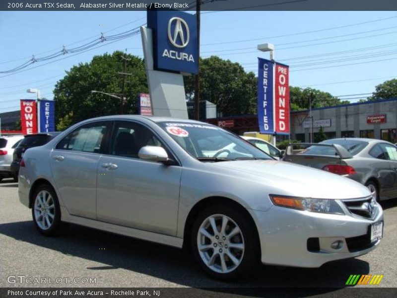 Alabaster Silver Metallic / Ebony Black 2006 Acura TSX Sedan