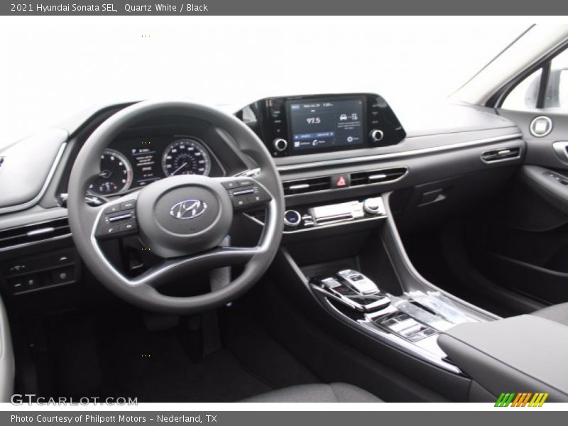 Quartz White / Black 2021 Hyundai Sonata SEL