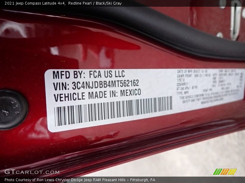 Redline Pearl / Black/Ski Gray 2021 Jeep Compass Latitude 4x4