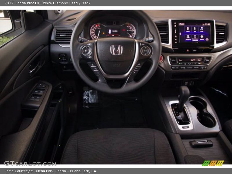 White Diamond Pearl / Black 2017 Honda Pilot EX