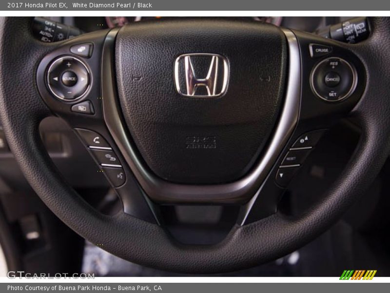 White Diamond Pearl / Black 2017 Honda Pilot EX