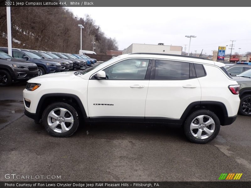 White / Black 2021 Jeep Compass Latitude 4x4