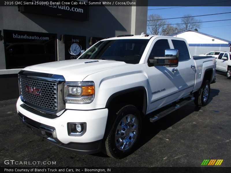 Summit White / Cocoa/Dune 2016 GMC Sierra 2500HD Denali Crew Cab 4x4