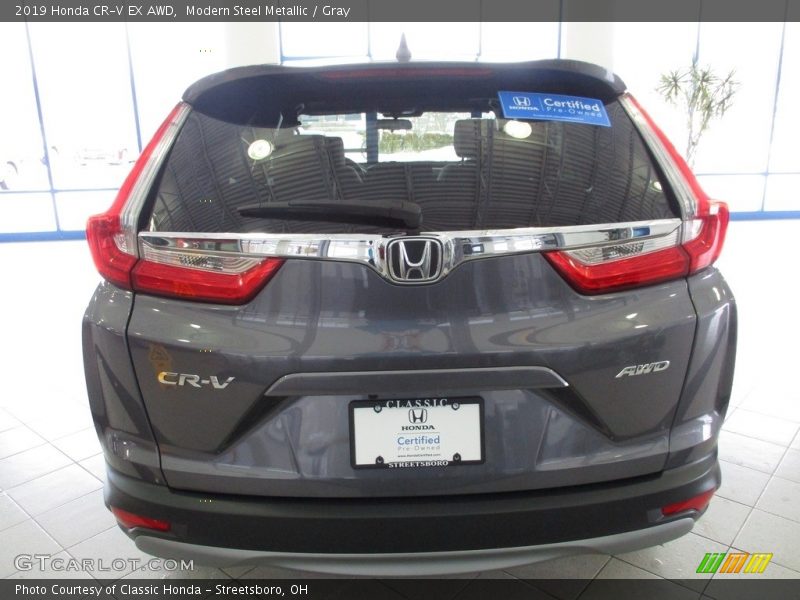 Modern Steel Metallic / Gray 2019 Honda CR-V EX AWD