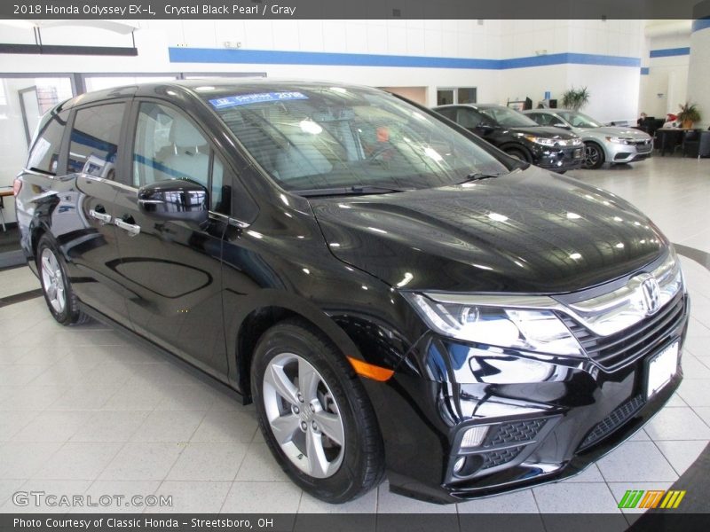 Crystal Black Pearl / Gray 2018 Honda Odyssey EX-L