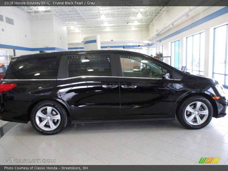 Crystal Black Pearl / Gray 2018 Honda Odyssey EX-L
