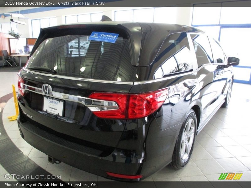 Crystal Black Pearl / Gray 2018 Honda Odyssey EX-L
