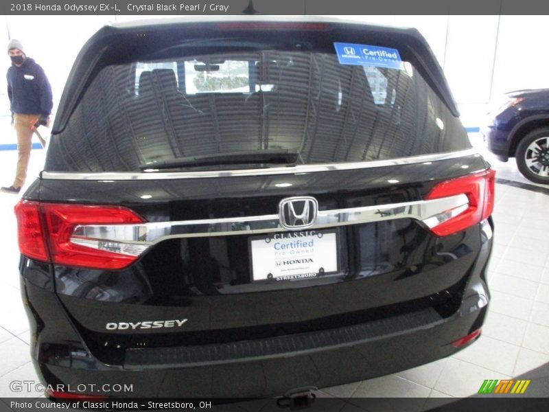 Crystal Black Pearl / Gray 2018 Honda Odyssey EX-L