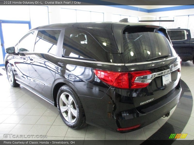 Crystal Black Pearl / Gray 2018 Honda Odyssey EX-L