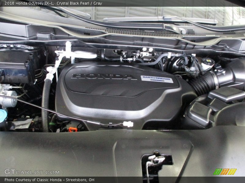 Crystal Black Pearl / Gray 2018 Honda Odyssey EX-L