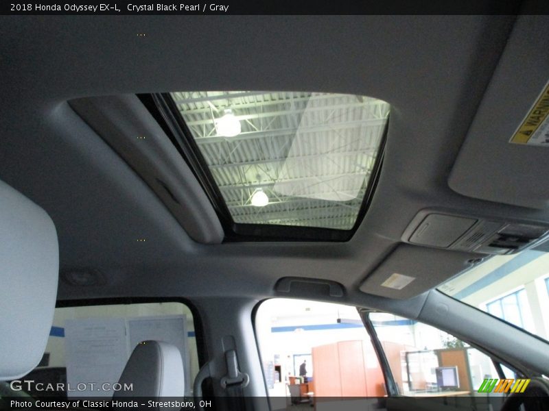 Crystal Black Pearl / Gray 2018 Honda Odyssey EX-L