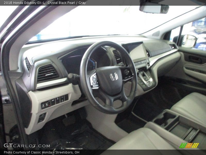 Crystal Black Pearl / Gray 2018 Honda Odyssey EX-L