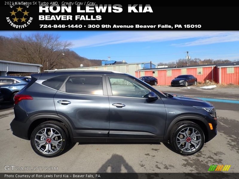 Gravity Gray / Gray 2021 Kia Seltos SX Turbo AWD